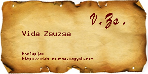 Vida Zsuzsa névjegykártya
